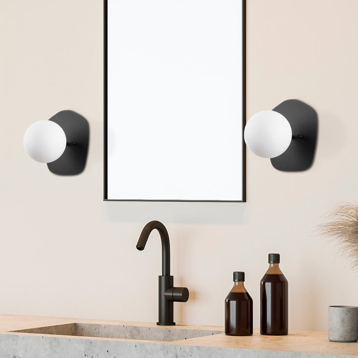 Opviq Well - 11680 Lámpara de pared Negro y Crema